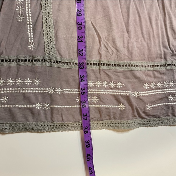 POL| boho dress |butterfly sleeves| tribal |embroidered| SZ Medium - Picture 12 of 15